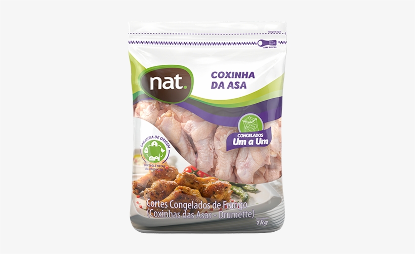 Coxinha Da Asa De Frango Congelado Iqf Nat 1kg - Nat Alimentos, transparent png #4048600