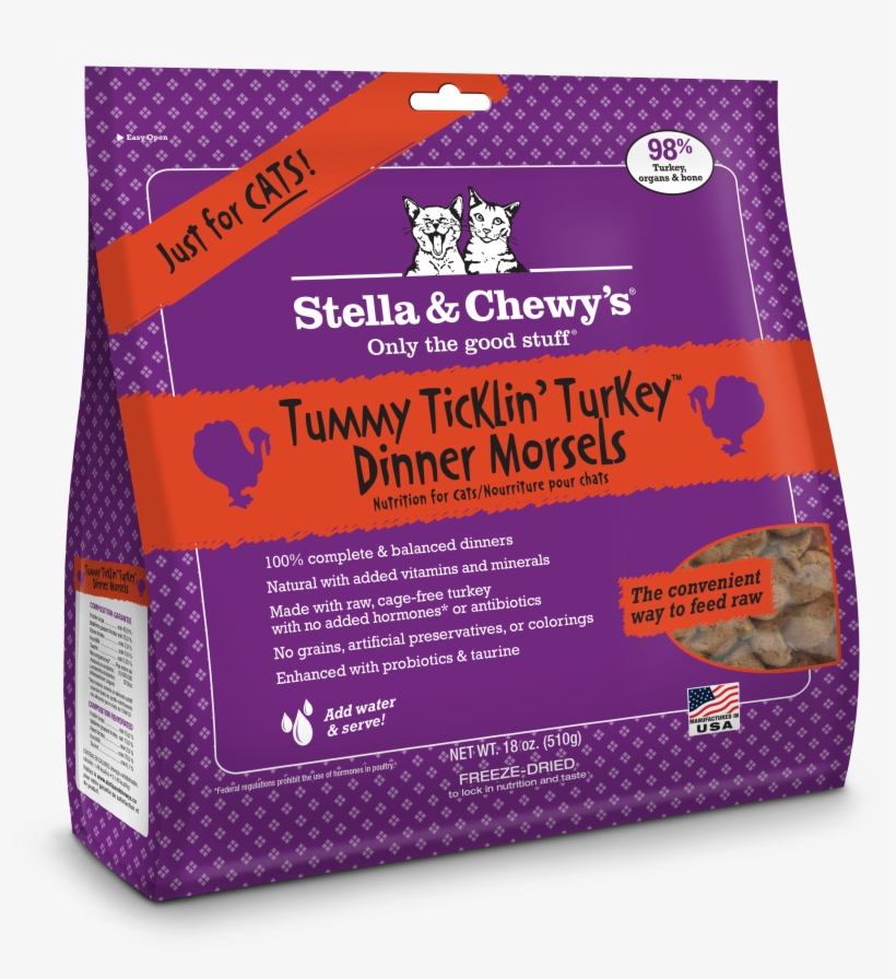 Stella & Chewy's Tummy Ticklin' Turkey Dinner Morsels - Stella & Chewy's 18 Oz, Duck Duck Goose Dinner, transparent png #4048812