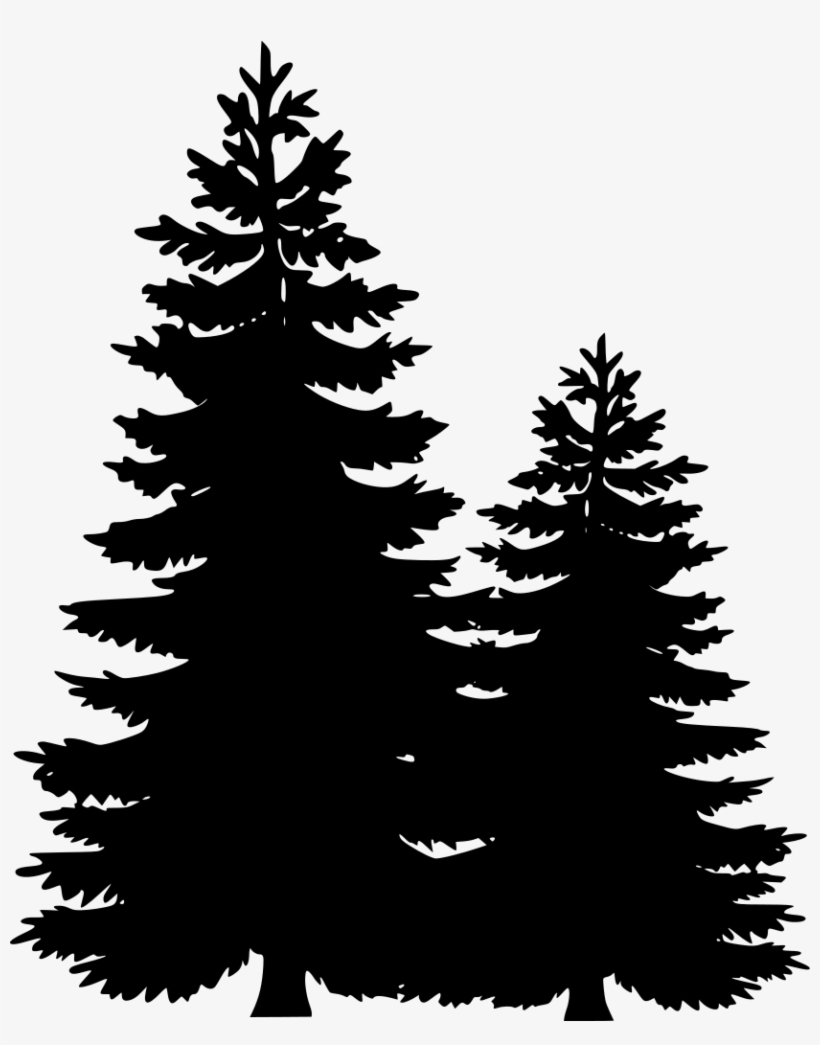 Download Png - Clip Art Trees Black And White, transparent png #4049150
