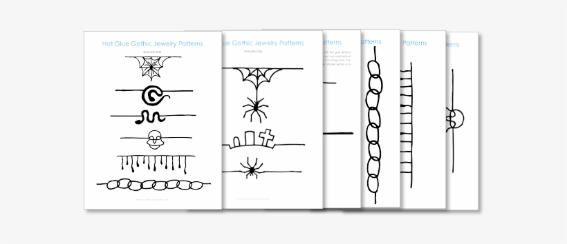 Makes This Fun And Creepy Gothic Jewelry Using Hot - Hot Glue Gun Halloween, transparent png #4049539