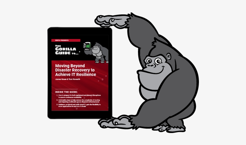 The Gorilla Guide To Moving Beyond Disaster Recovery - Cartoon, transparent png #4050313