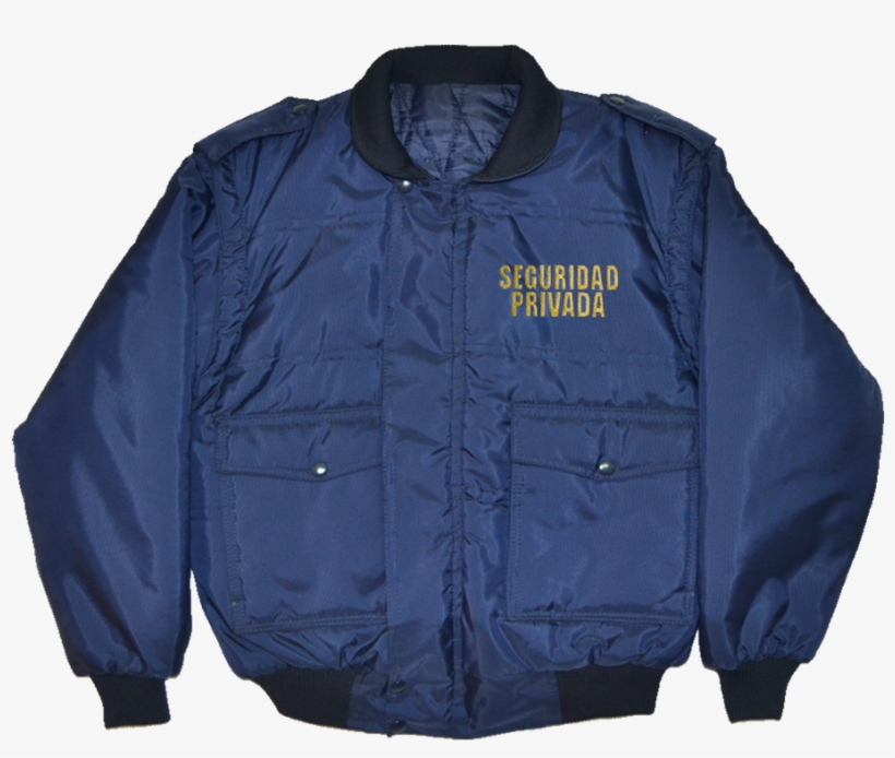 Chamarra Desmontable Azul Con Seguridad Privada Bordado - Nike Team Winter Jacket - Black/white, transparent png #4050316