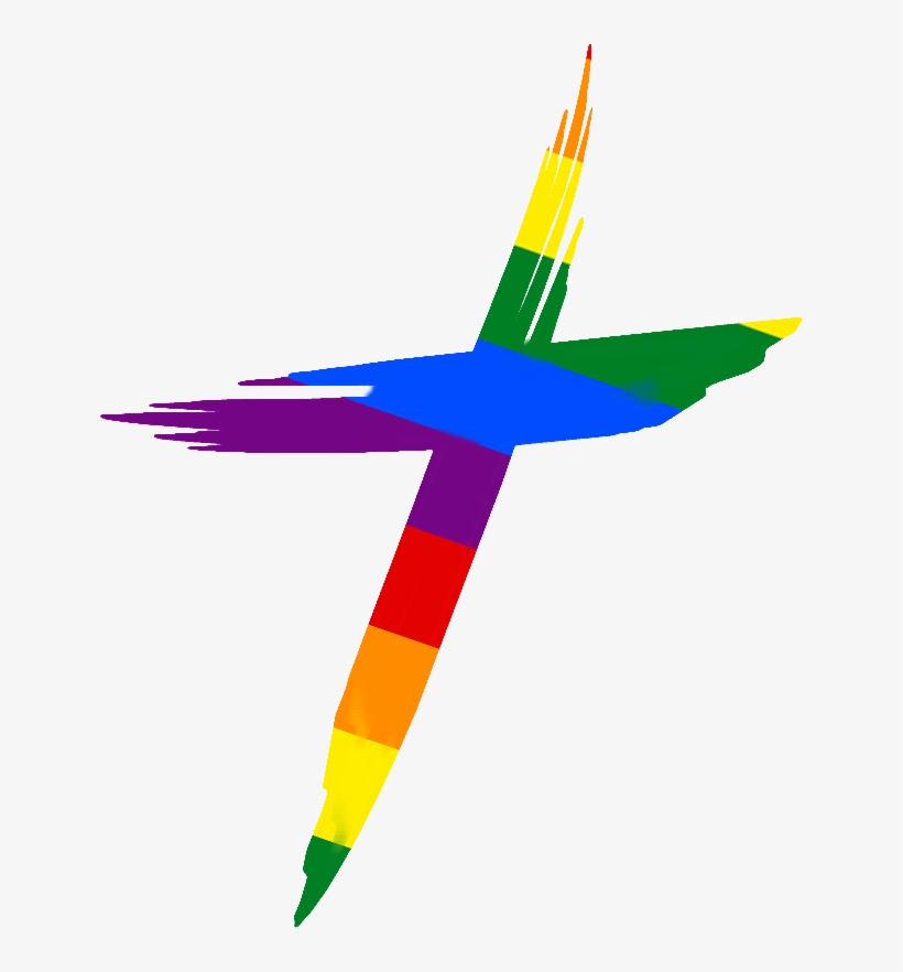 Use Freely - Rainbow Cross, transparent png #4050407