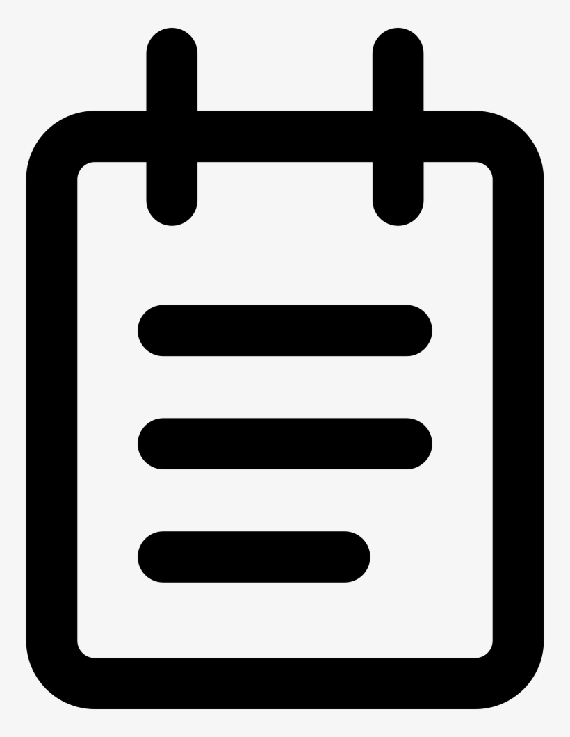 Notebook With Text Lines Outline Comments - Notebook, transparent png #4050866