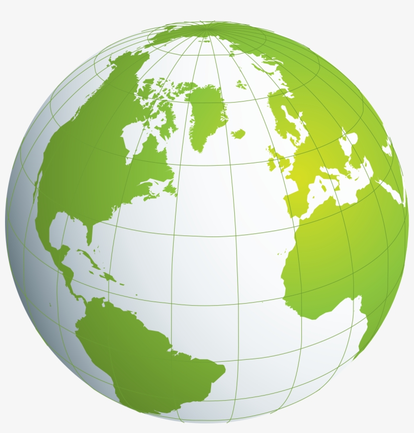 Open - Green Globe, transparent png #4050934