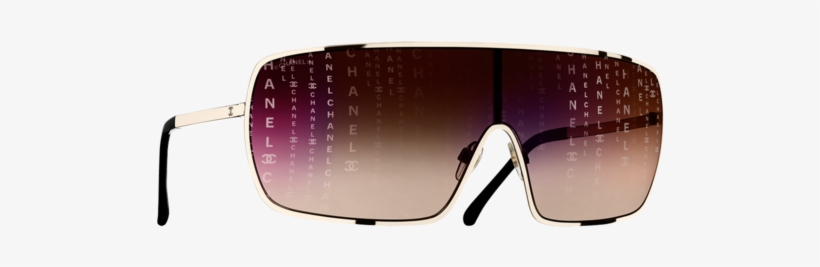 Chanel Shield Metal Gold Brown A71213x01060l9523 - Chanel Shield Runway Sunglasses 2017, transparent png #4051928