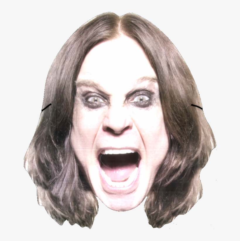 Ozzy Face Scream Promo Mask - Ozzy Ozbourne Signed Autograghed 5x8 Card Q59754 -, transparent png #4052036