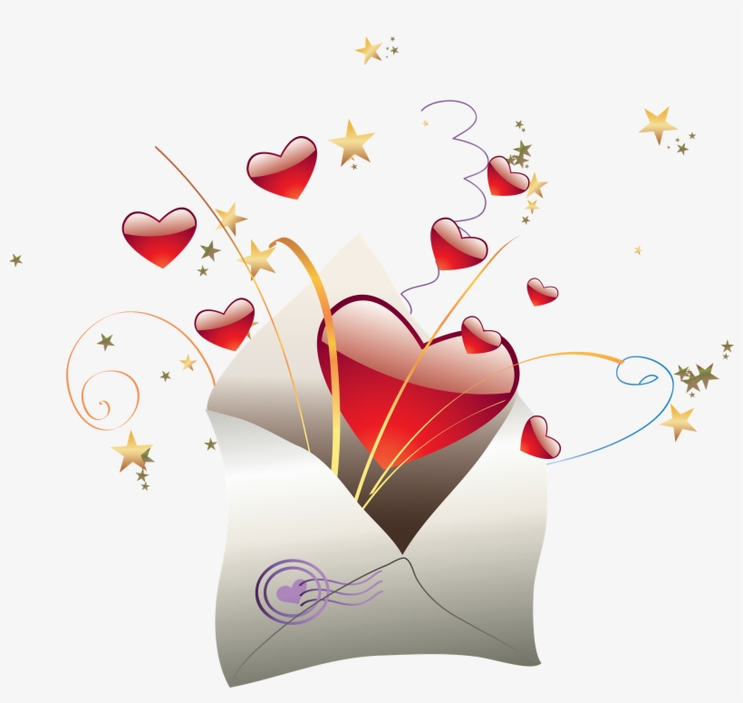 Tarjeta De Mensaje De Amor Con Corazones - 18 Mm Cabochon Posts * Heart * (020117), transparent png #4052367
