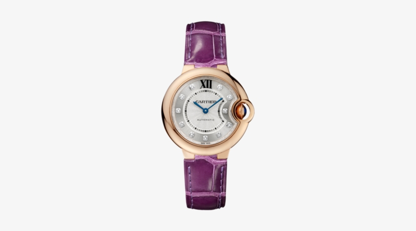 As Much As Ladies Like Their Diamonds In Their Watches - Cartier Ballon Bleu Automatic Women's Watch, 18k Rose, transparent png #4052397