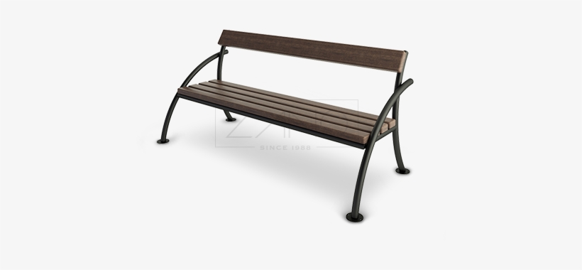 Modern Benches Made Of Black Steel - Bench, transparent png #4053341