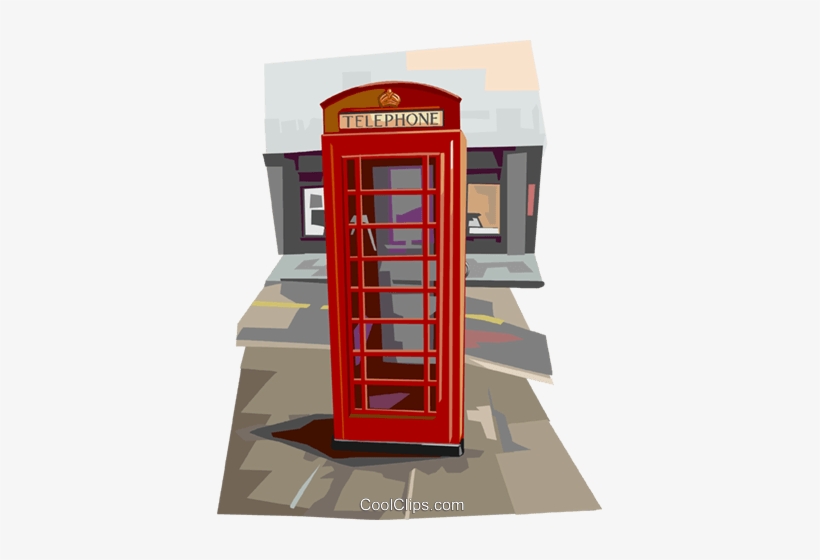 Phone Booth Royalty Free Vector Clip Art Illustration - Telephone Booth, transparent png #4053527