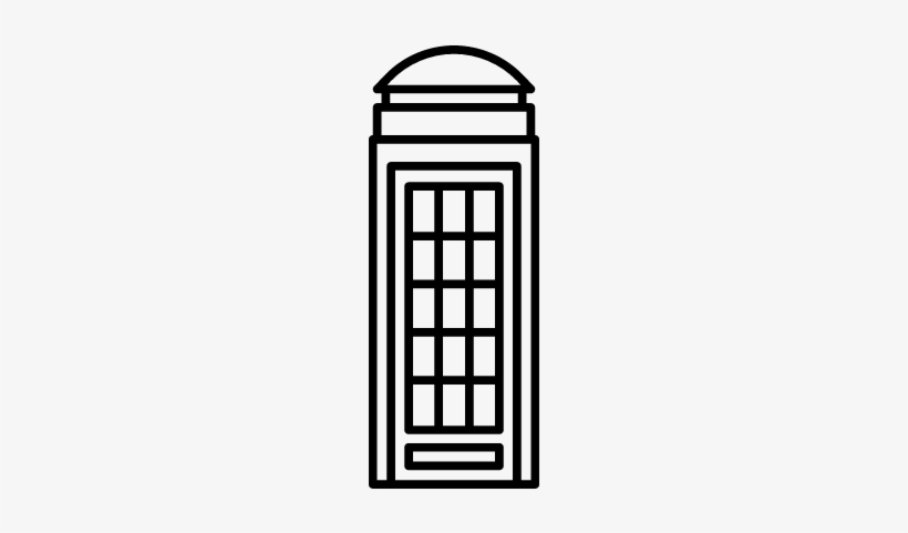 Phone Booth Vector - Desenho Cabine Telefonica Londres, transparent png #4054317