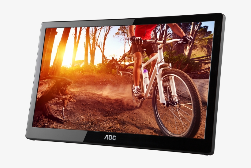 Aoc's New Usb Monitor, Old Look With New Tricks - Aoc E1659fwu 16 Portable Lcd Led Monitor, transparent png #4054535