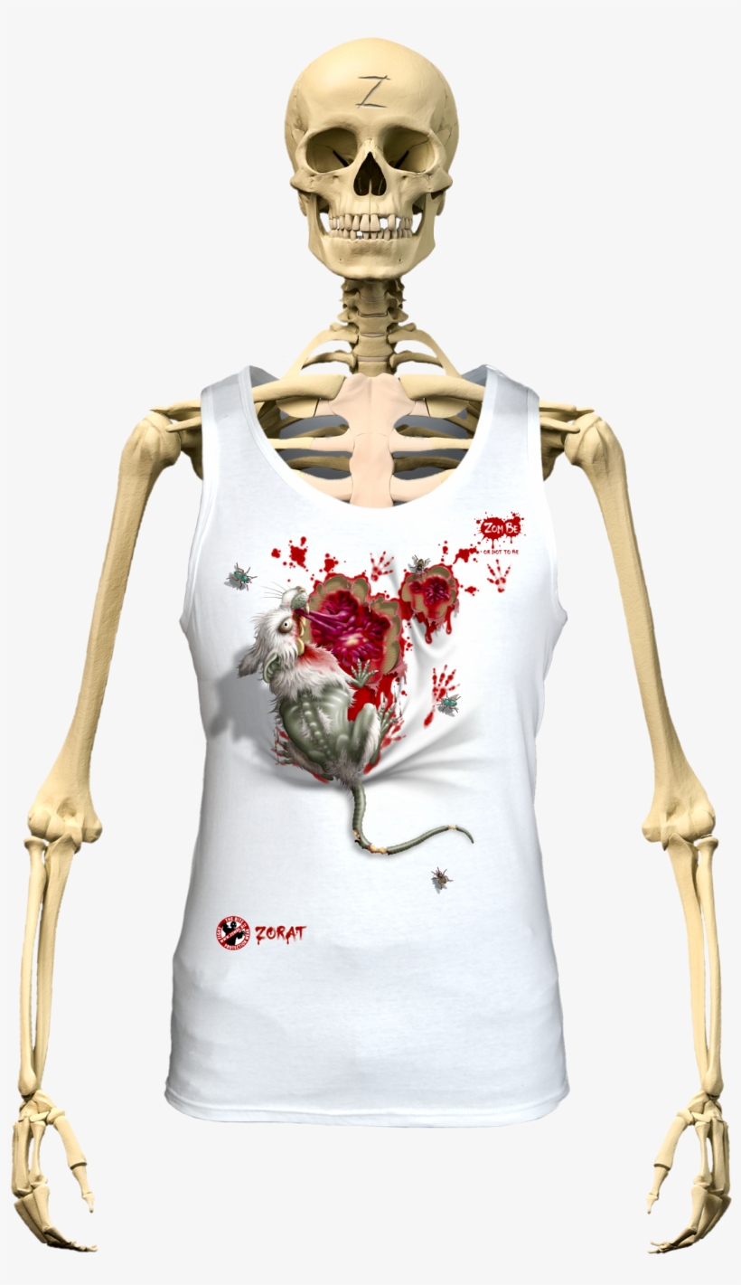 Zombe Tank-top Anti Zombie Zorat For Man - Art Print: Anatomy Of Male Human Skeleton, Front View, transparent png #4054656