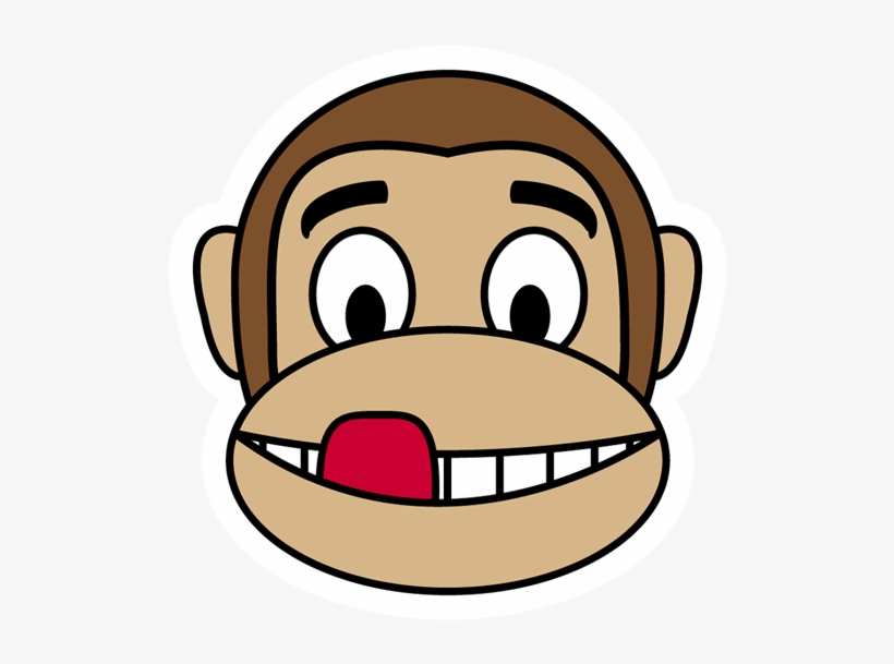 Monkey Yummy Sticker - Monkey Emoji, transparent png #4054904