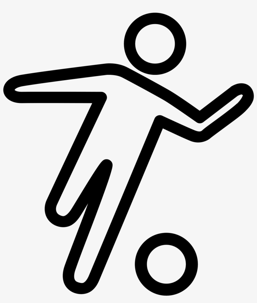 Shows A Silhouette Of A Man On With One Leg Raised - Football, transparent png #4054958