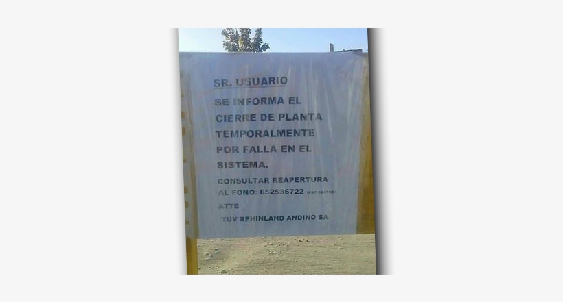 Molestias Por Cierre En Planta Provisoria De Revisión - Commemorative Plaque, transparent png #4055306