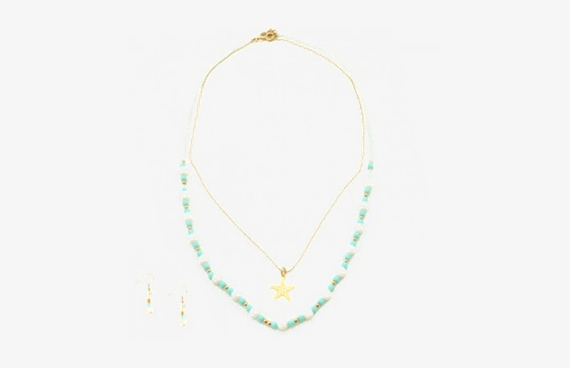 Collar Doble Estrella De Mar - Necklace, transparent png #4055559