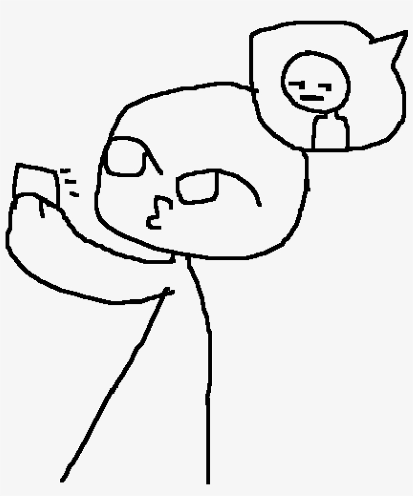 But Fist Lemme Take A Selfie Collab - Line Art, transparent png #4056084