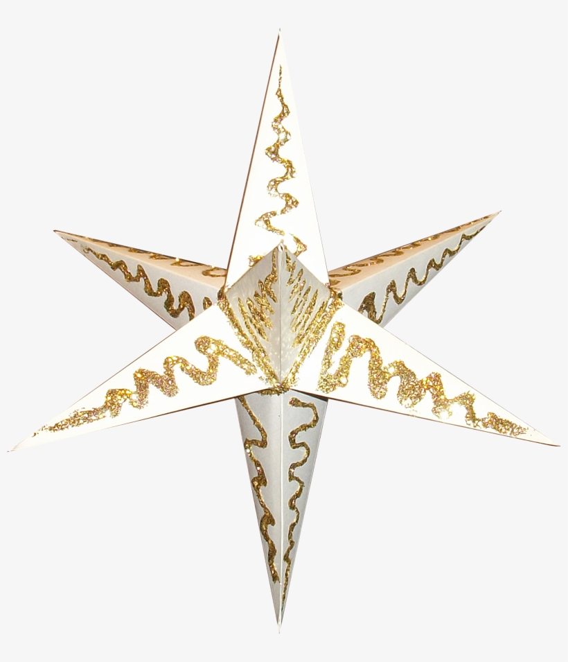 8 Point Paper Star Gold - Wish, transparent png #4056457