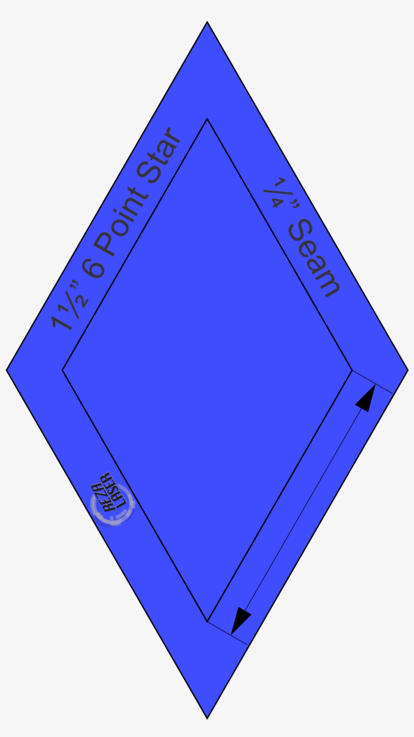 Diamond 6 Point Star 1½” Inch Acrylic Template Solid - Pharmacy, transparent png #4056490