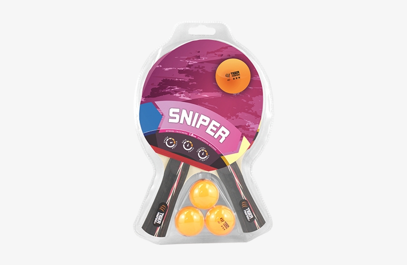 Sniper 2 Kit - Tiger Ping Pong Sniper Table Tennis Racket, transparent png #4057079