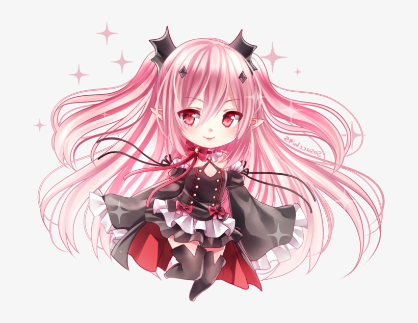 Anime Girls, Anime, Krul Tepes, Owari No Seraph Hd - Krul Tepes No Background, transparent png #4057279