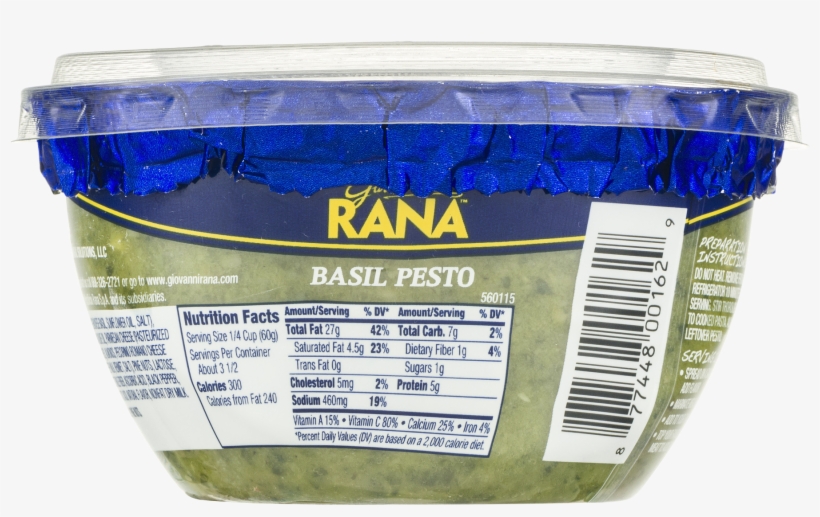 Rana Basil Pesto - 7 Oz Tub, transparent png #4057450