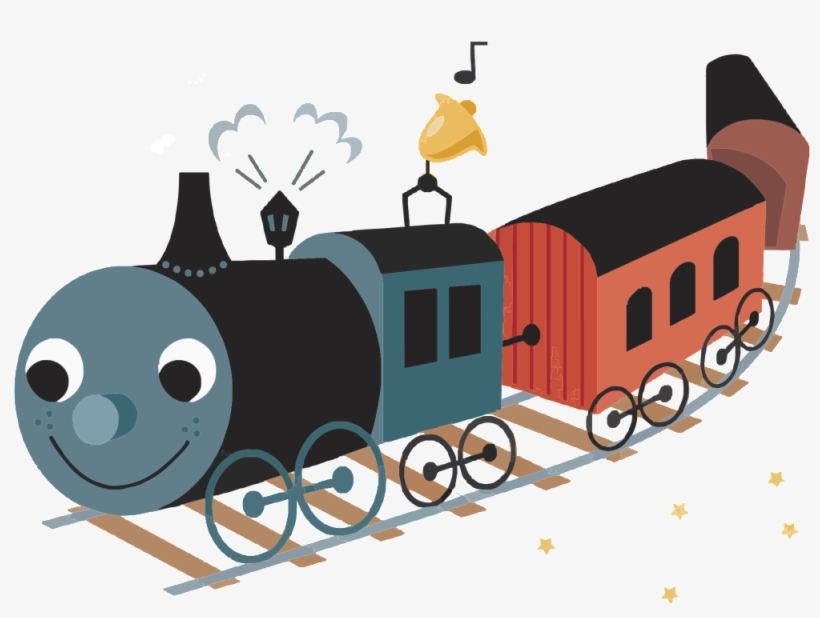 Cartoon Hd Small Train Decorative Element - Little Train Cartoon, transparent png #4057706