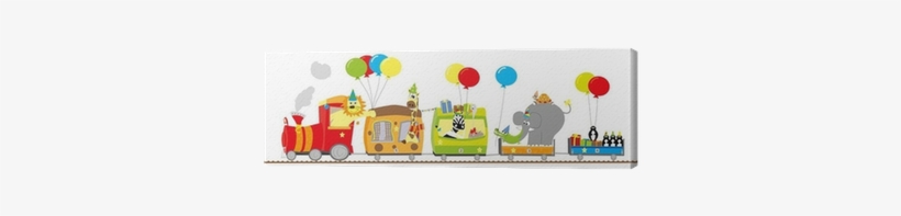 Animals Party Train - Euclidean Vector, transparent png #4057917