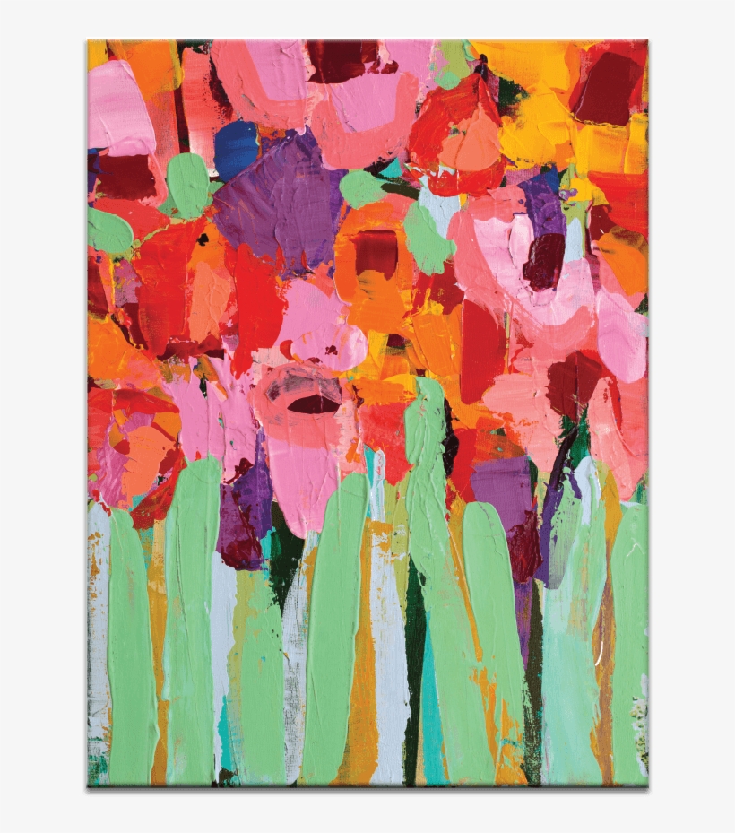 Field Of Flowers - Leinwandbild „field Of Flowers“ Von Anna Blatman, Bilddruck, transparent png #4058108