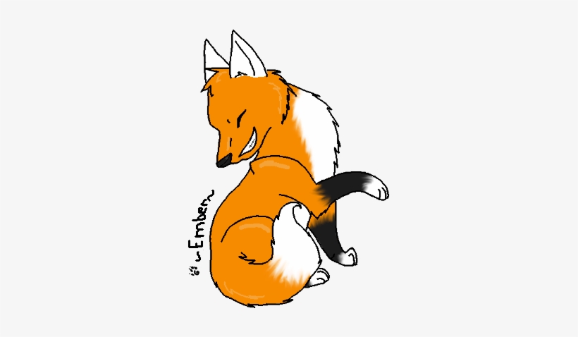 She Has White Ears White Chest Whole White Tail Black - Illustration, transparent png #4058298