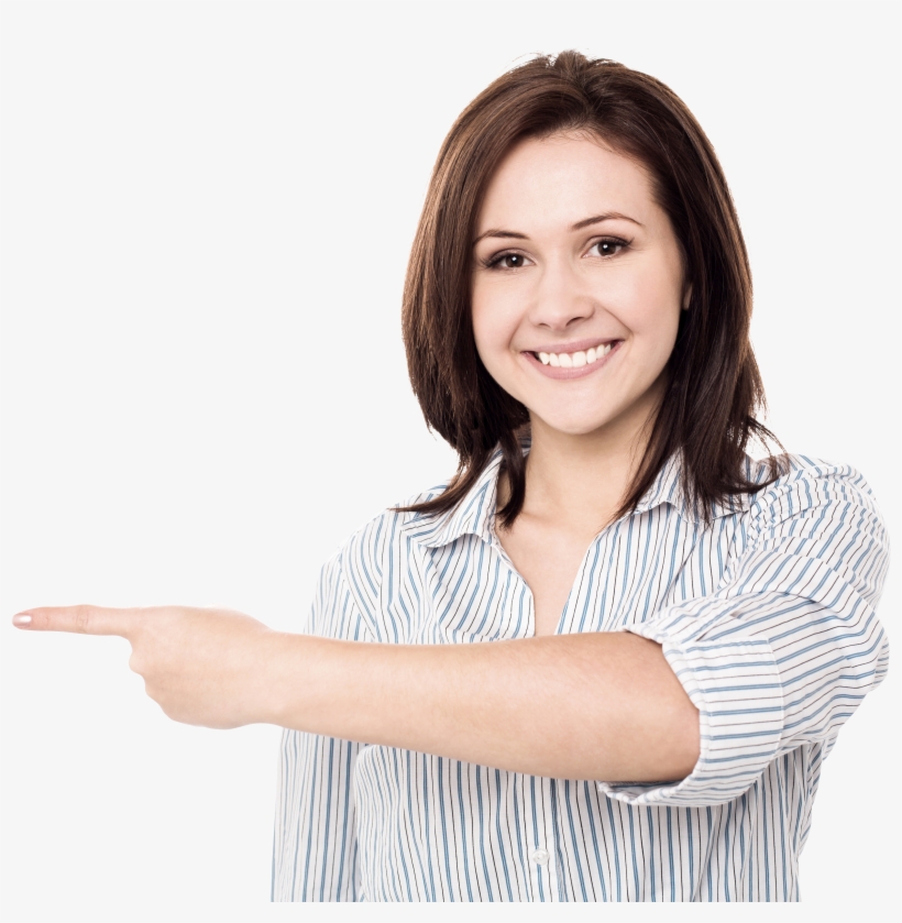 Women Pointing Left Png Image - Women Hand Pointing Png, transparent png #4058656