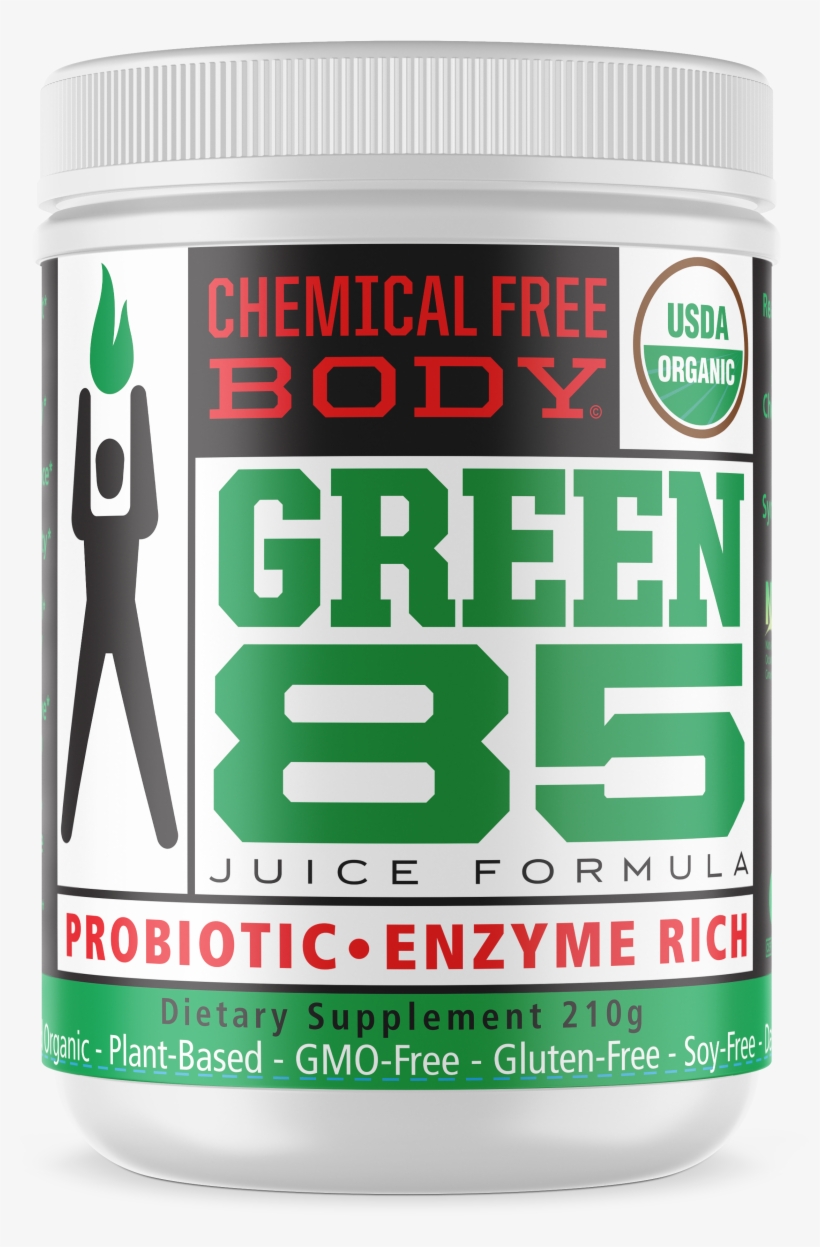 Green 85 Juice Formula - Gmo Chemical Bottles, transparent png #4058713
