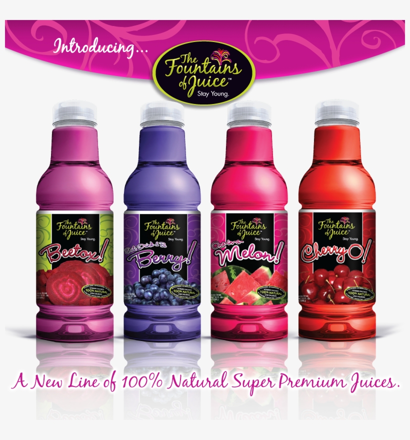 Fountains Of Juice - Bottle, transparent png #4058864