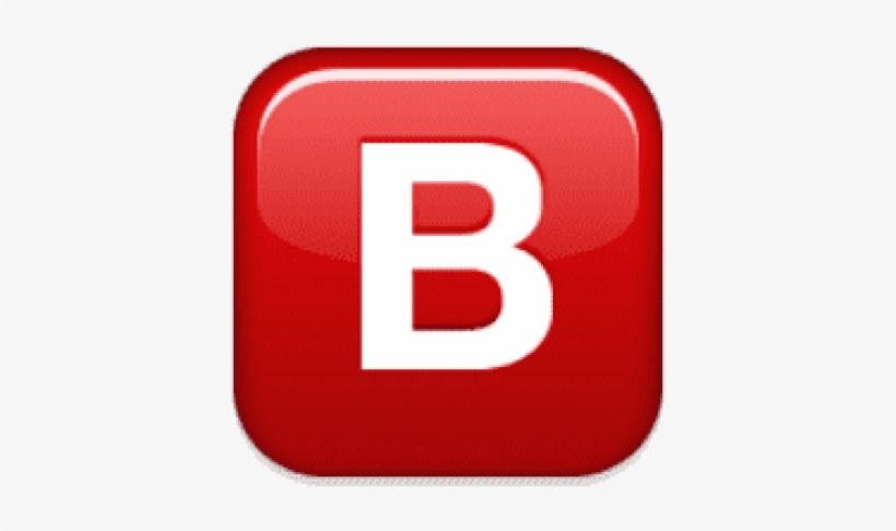 Free Png Ios Emoji Negative Squared Latin Capital Letter - B Emoji Png, transparent png #4059498