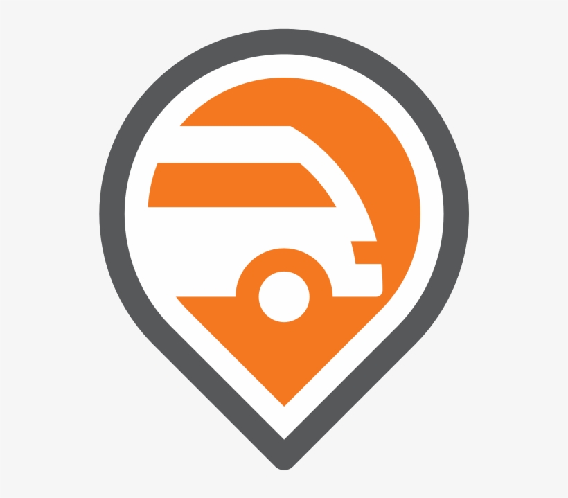 Taximap Logo Only Orange Grey - Circle, transparent png #4059934