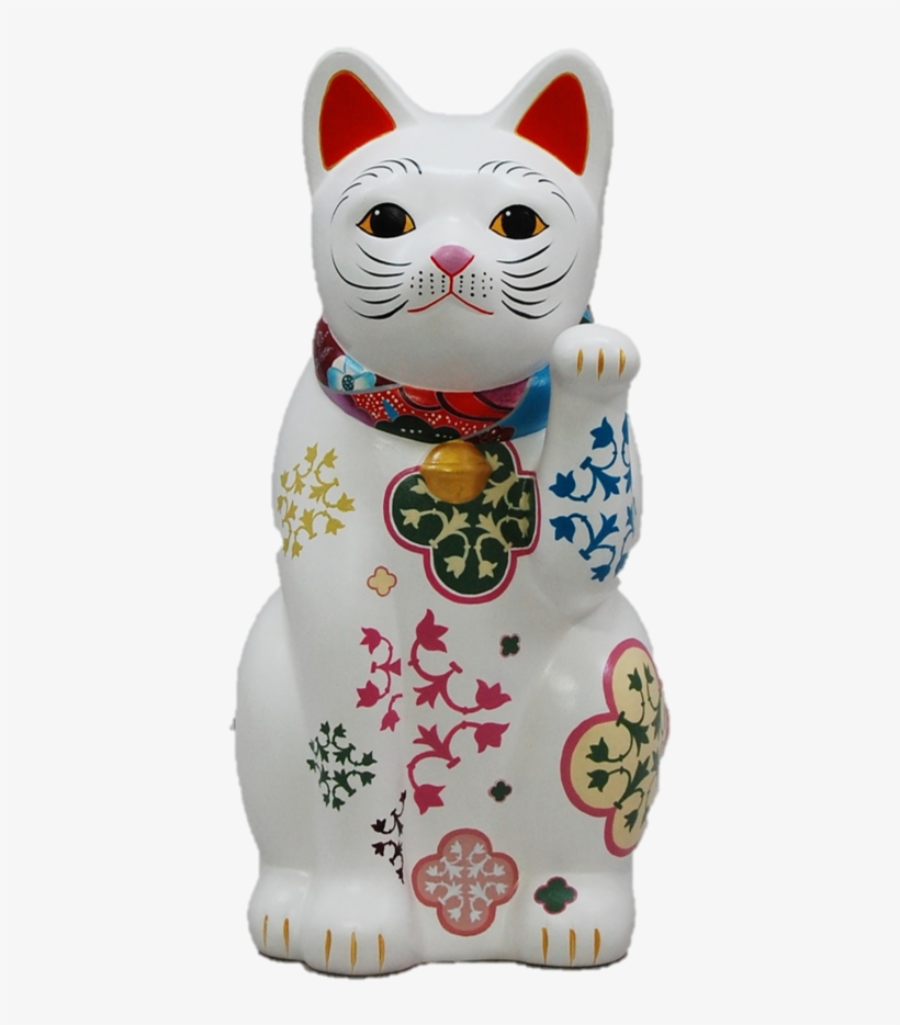 The Flora Peranakan Lucky Cat - Cat, transparent png #4060084