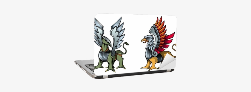 Two Fairy Griffins, In Armor, With Metal Wings, Vector - Griffin, transparent png #4060392