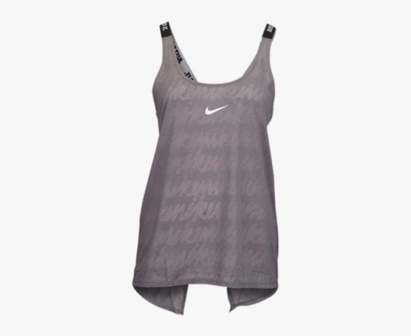 Nike Script Elastika Tank - Nike Dri-fit Women's Size Medium White & Orange, transparent png #4060538