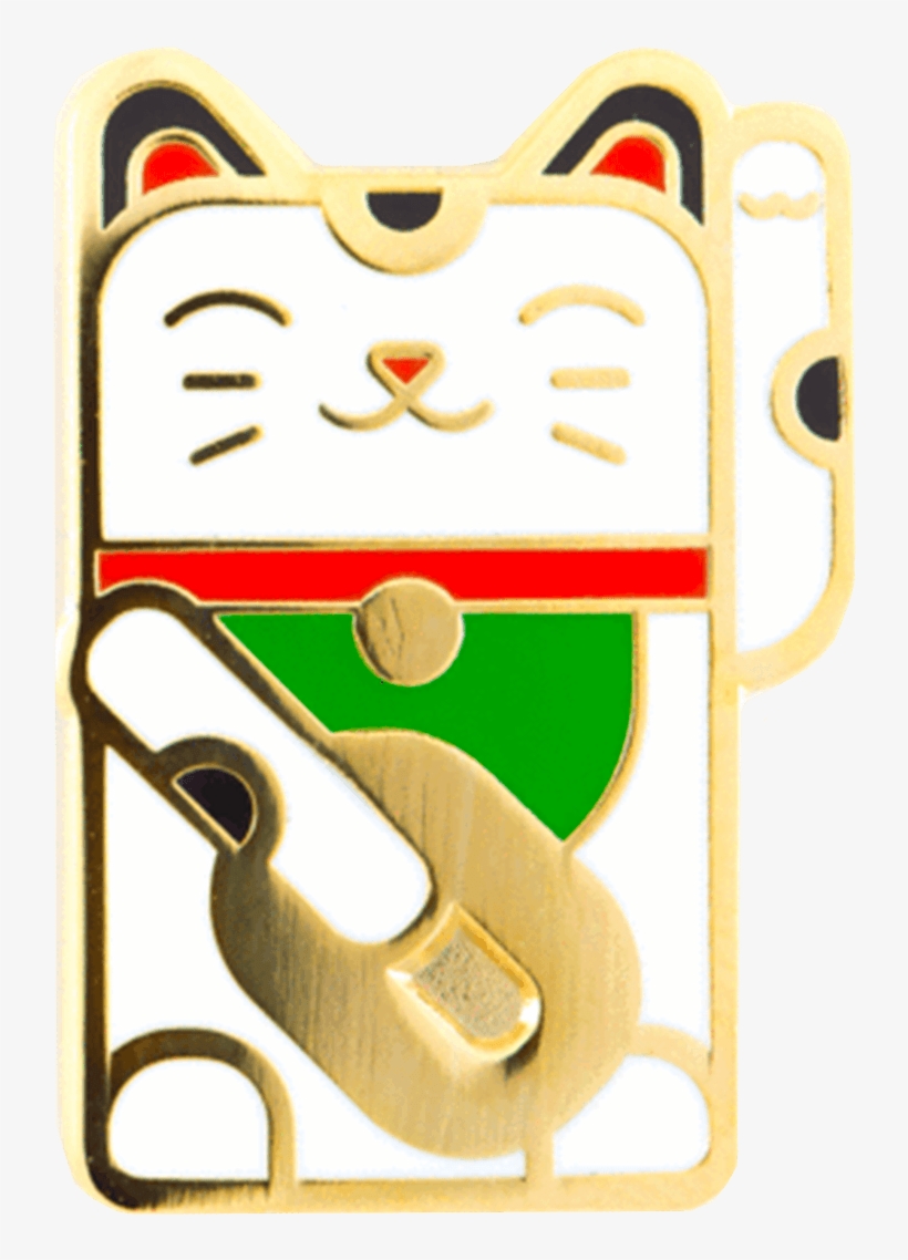 Lucky Cat Pin - These Are Things Lucky Cat Enamel Pin, transparent png #4060646