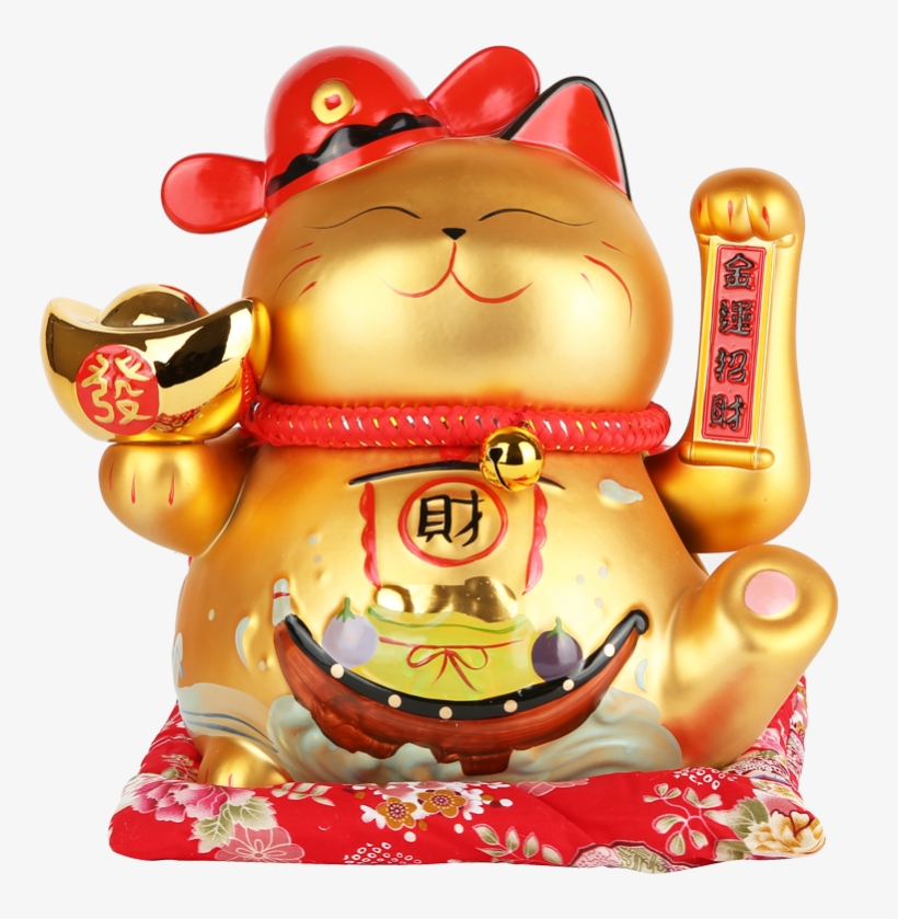Shang Shanruo 9 Inch Shaking Hand Lucky Cat Ornaments - Cat, transparent png #4060802