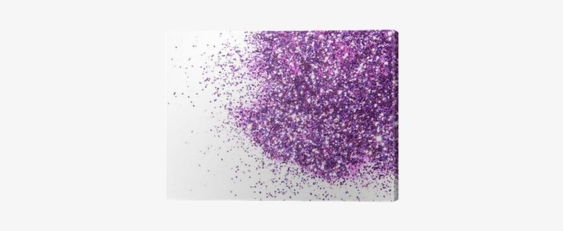 Purple Glitter Sparkle On White Background Canvas Print - Lavender And White Sparkle Background, transparent png #4060884