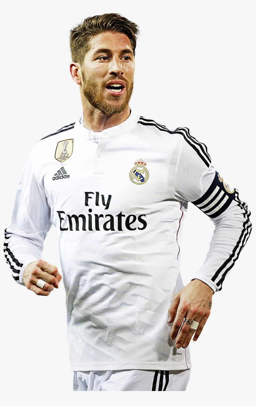 Sergio Ramos - 2016-17 Real Madrid Home L/s Shirt (+ Fifa Wc) *bnib*, transparent png #4061015