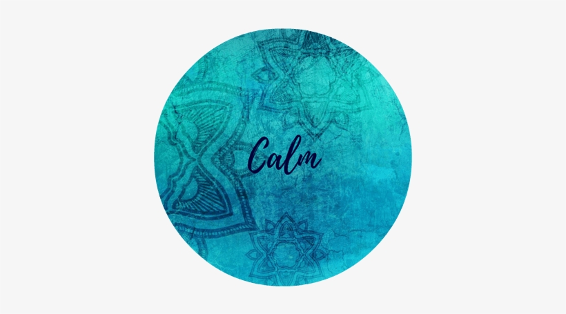 Calm Round Button - Composition Book / Blue Mandala Design / Wide Ruled, transparent png #4061301