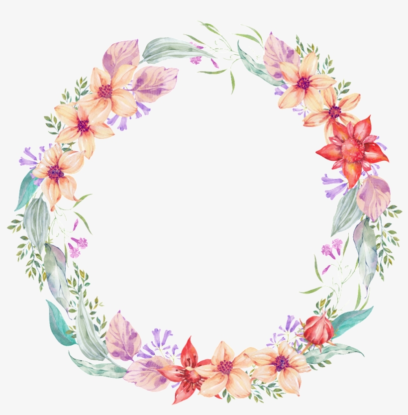 Garland Transparent Delicate Flower - Corona De Flores Png, transparent png #4062614