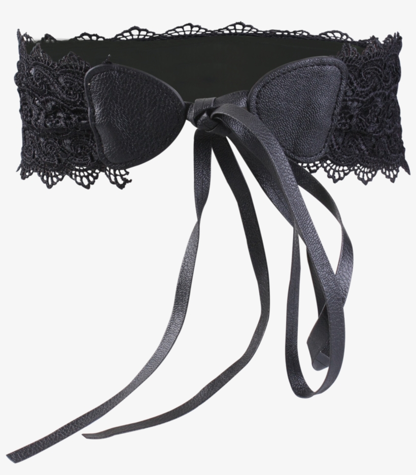 Correa De Cintura Elástica Con Nudos De Encaje Con - Rosewholesale.com Knotted Elastic Lace High Waist Belt, transparent png #4062963