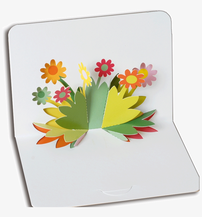 Popup Flowers Blank Greetings Card A6 - Pop Up Flowers, transparent png #4063516