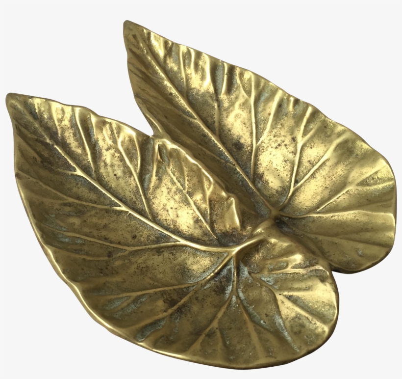 Virginia Metal Crafters Brass Begonia Leaf On Chairish - Brass, transparent png #4064611