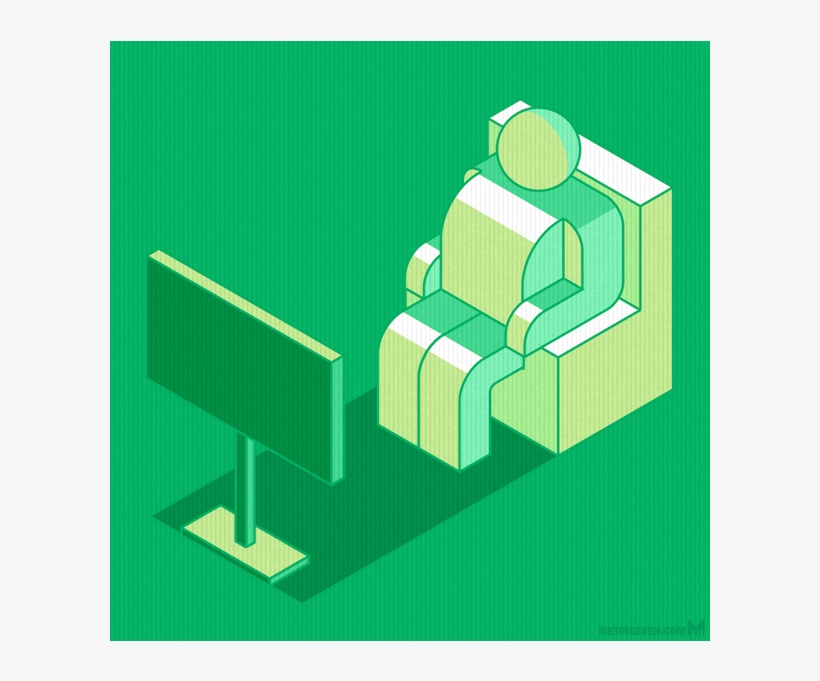 Tv Viewer Stylized Isometric Illustration Stylized - Tv Head Pixel, transparent png #4064910